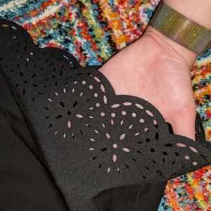 NWOT Laser cut Black Top Medium